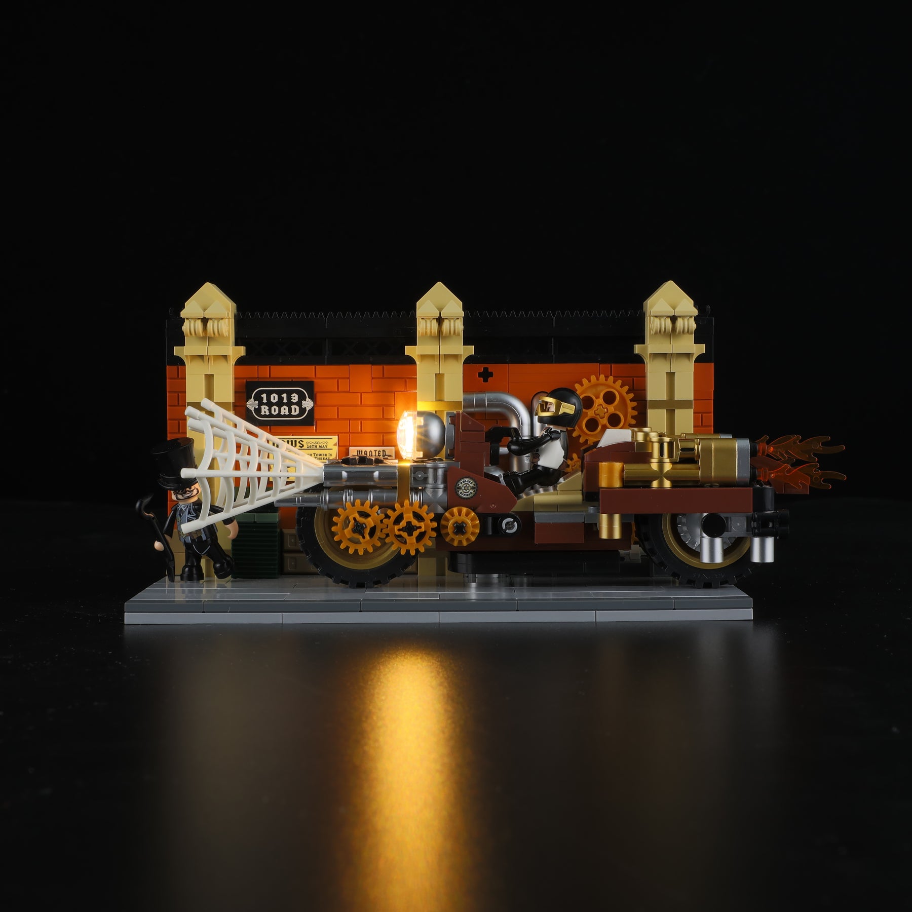 FUNWHOLE - Steampunk Motorcycle Pursuit 424PCS - Building Block Toy- USA(Ship to USA)