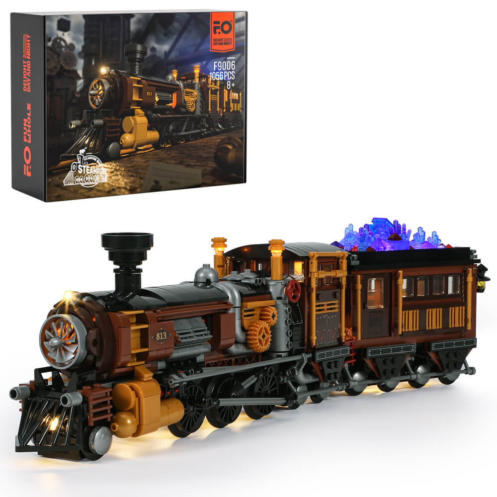 Funwhole Steampunk Ore Train builidng set