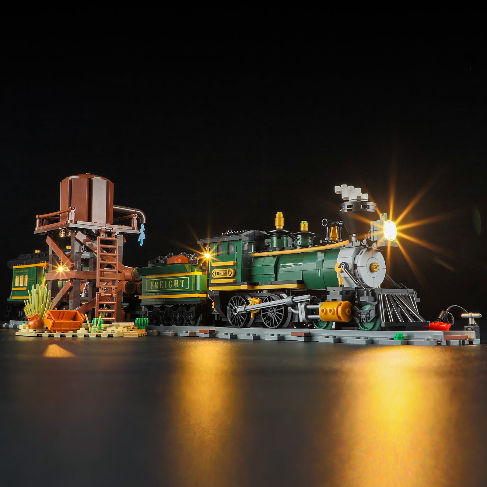 FUNWHOLE - Western Freight Train 1524PCS - Building Block Toy- USA (Ship to USA)