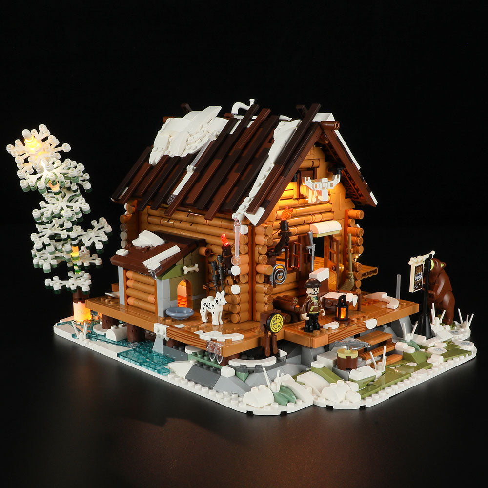 FunWhole Set de Construction pour Adulte: LED Incluse Maison en Bois  d'architecture modèle, Jeu Construction Adulte Compatible avec Les  Ensembles Lego