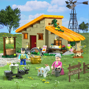 FUNWHOLE - Farmstead Cheese House 867PCS - Building Block Toy- USA (Ship to USA)