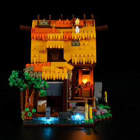 FUNWHOLE - Medieval Water Mill 1278PCS - Building Block Toy- USA(Ship to USA)