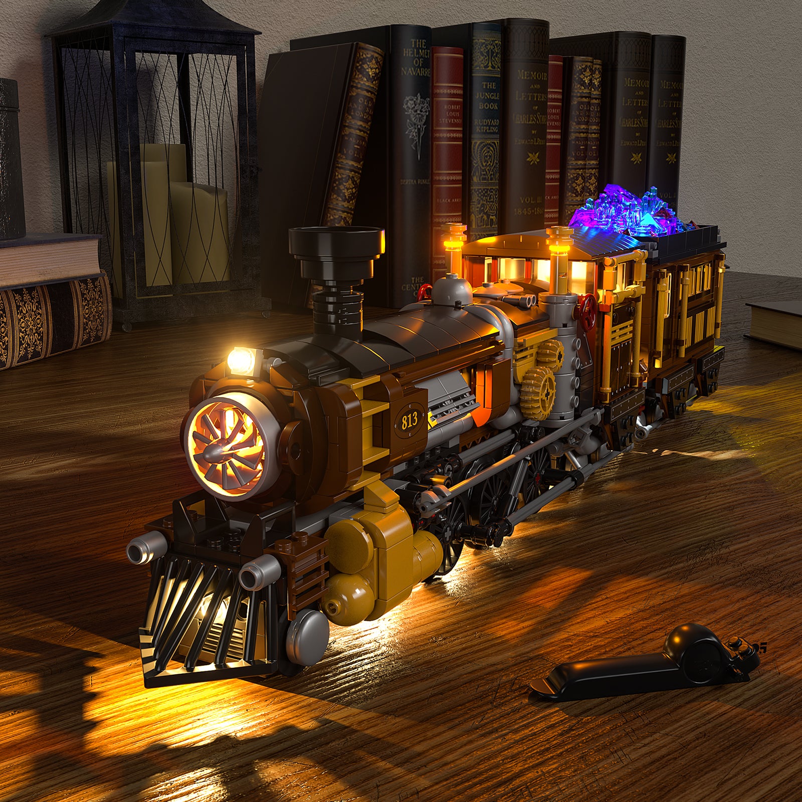FUNWHOLE - Steampunk Ore Train 1056PCS - Building Block Toy- USA(Ship to USA)