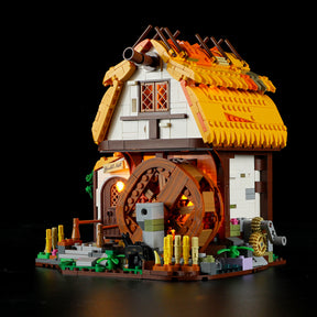 FUNWHOLE - Medieval Water Mill 1278PCS - Building Block Toy- USA(Ship to USA)