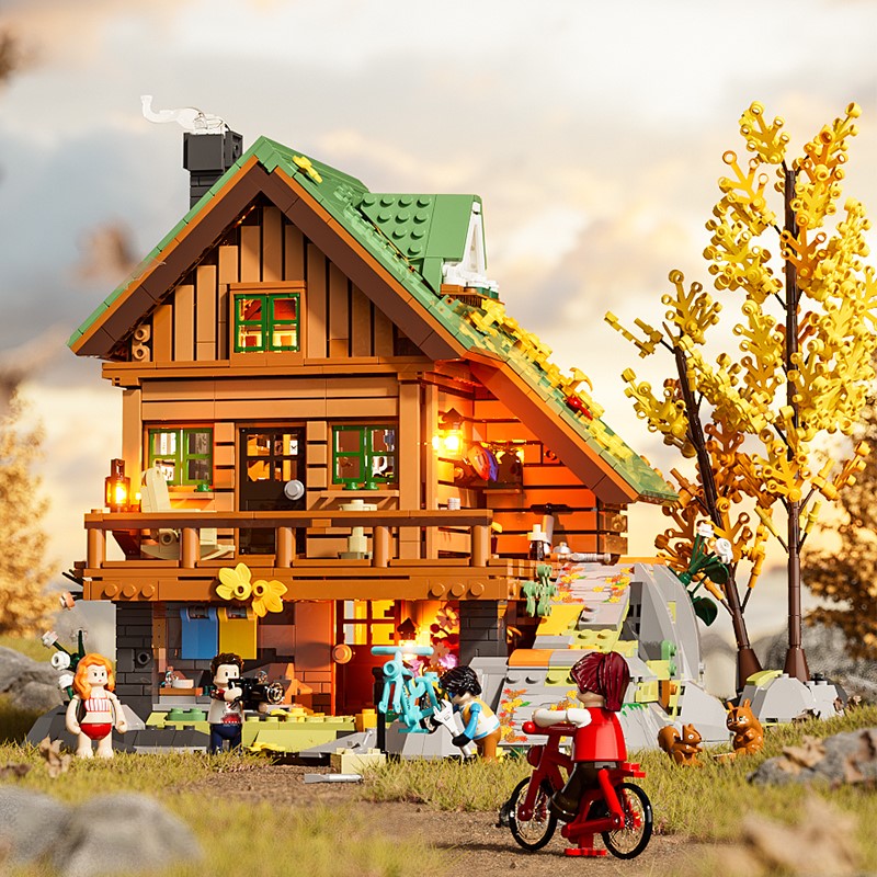 FUNWHOLE - Mountain Cabin 2255PCS - Building Block Toy- USA (Ship to USA)