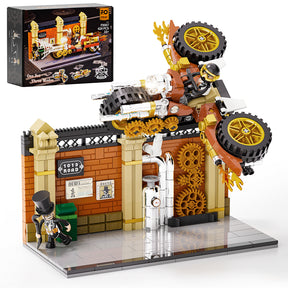 Steampunk Motorcycle Pursuit 424PCS