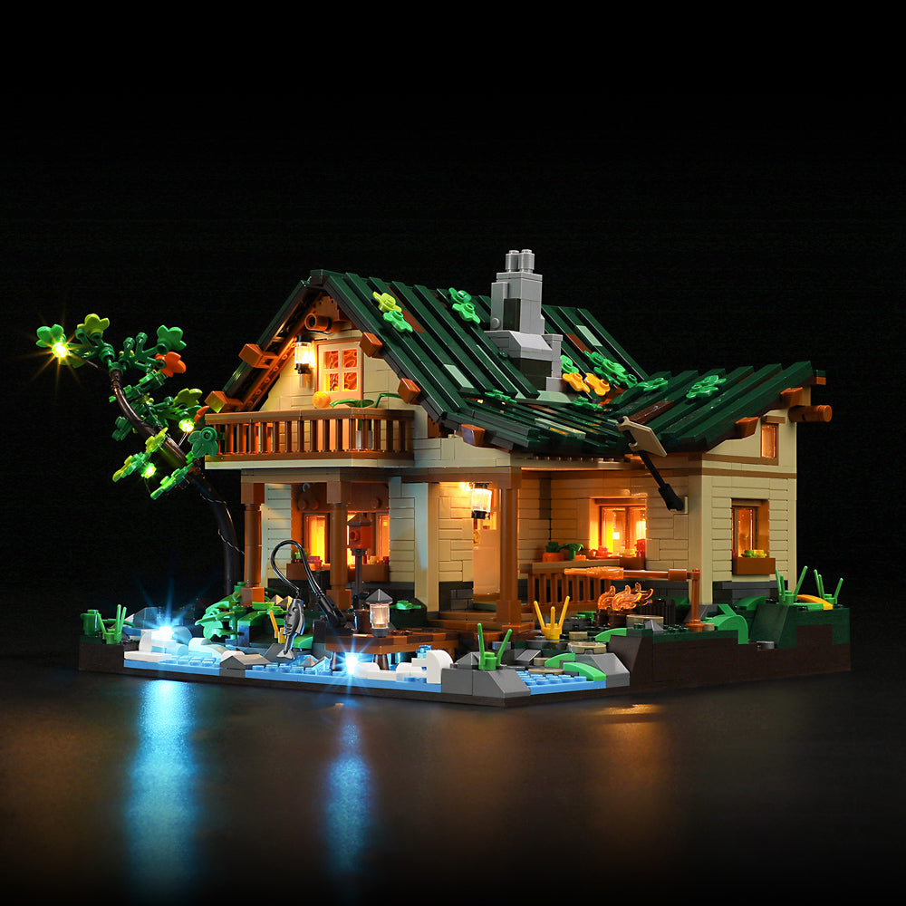 Funwhole® - FH9004 Lakeside Lodge Building Set(Come With Light Kit)