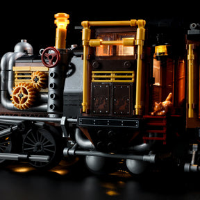 FUNWHOLE - Steampunk Ore Train 1056PCS - Building Block Toy- USA(Ship to USA)