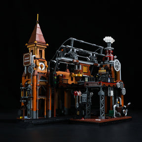 FUNWHOLE - Steampunk Train Station 1843PCS - Building Block Toy- USA(Ship to USA)