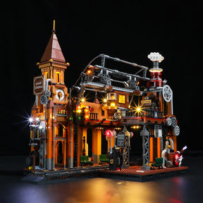 FUNWHOLE - Steampunk Train Station 1843PCS - Building Block Toy- USA(Ship to USA)