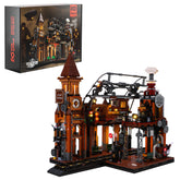 FUNWHOLE - Steampunk Train Station 1843PCS - Building Block Toy- USA(Ship to USA)