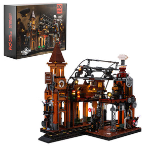 FUNWHOLE Steampunk Dünya Ticaret Merkezi Ledli Lego 2680 Parça at